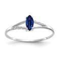 thumbnail image 1 of 14K White Gold Sapphire Birthstone Ring, 1 of 2