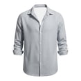 thumbnail image 4 of JAJAHO Mens Button Up Dress Shirts Striped Casual Beach Shirt Long Sleeve Lightweight Collared Summer Spring Formal Business Wear Stylish Tops, 4 of 4