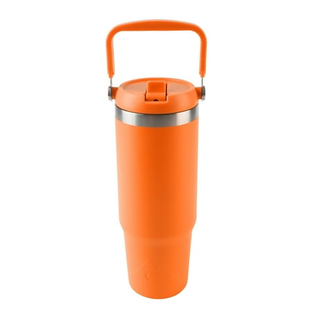 Ozark Trail 30 oz Stainless Steel Insulated Swivel Tailgating Tumbler, Orange