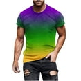 thumbnail image 2 of Yaoyar Men's Gradient T Shirt Short Sleeve Round Neck Tee Summer Tops Green,5XL, 2 of 6