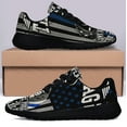 thumbnail image 3 of Police Thin Blue Line We Stnd For The We Kneel For The Fallen Shoes Sneakers Black Size 6, 3 of 7