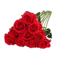 thumbnail image 1 of Flores Artificiales Inteprter 10 UNIDS Flor Realista Tallo Largo Rojo HA084444-03, 1 of 6