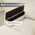 thumbnail image 4 of U-Shaped Modular Sectional Sofa with 2 Ottomans, Soft Corduroy Fabric, Deep Seat Couch for Living Room, Apartment, Office, Family Gatherings (Beige), 4 of 9