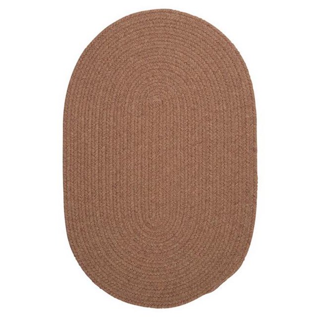 Colonial Mills Rug WL45R048X048 Bristol - Mocha 4 ft. round Braided Rug