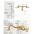 thumbnail image 6 of Wowow 8 in. Wall Mount 2-Handle Bathroom Sink Faucets Brass and Rough-in Valve Included,Brushed Nickel, 6 of 7