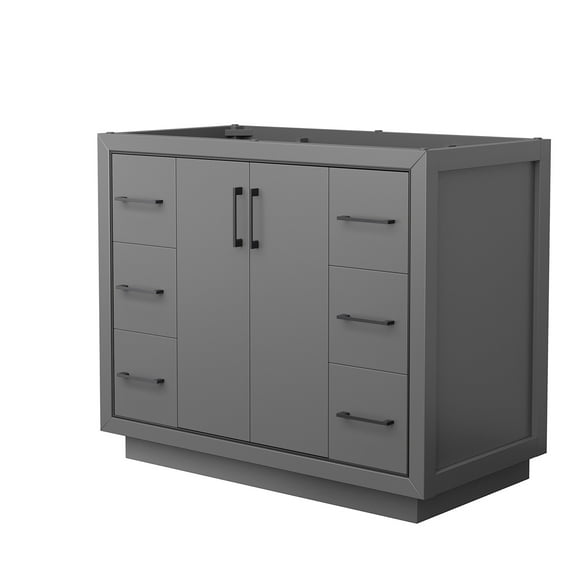 Wyndham Collection WCF111142SGBCXSXXMXX Icon 42" Single Free Standing Vanity Cabinet Only