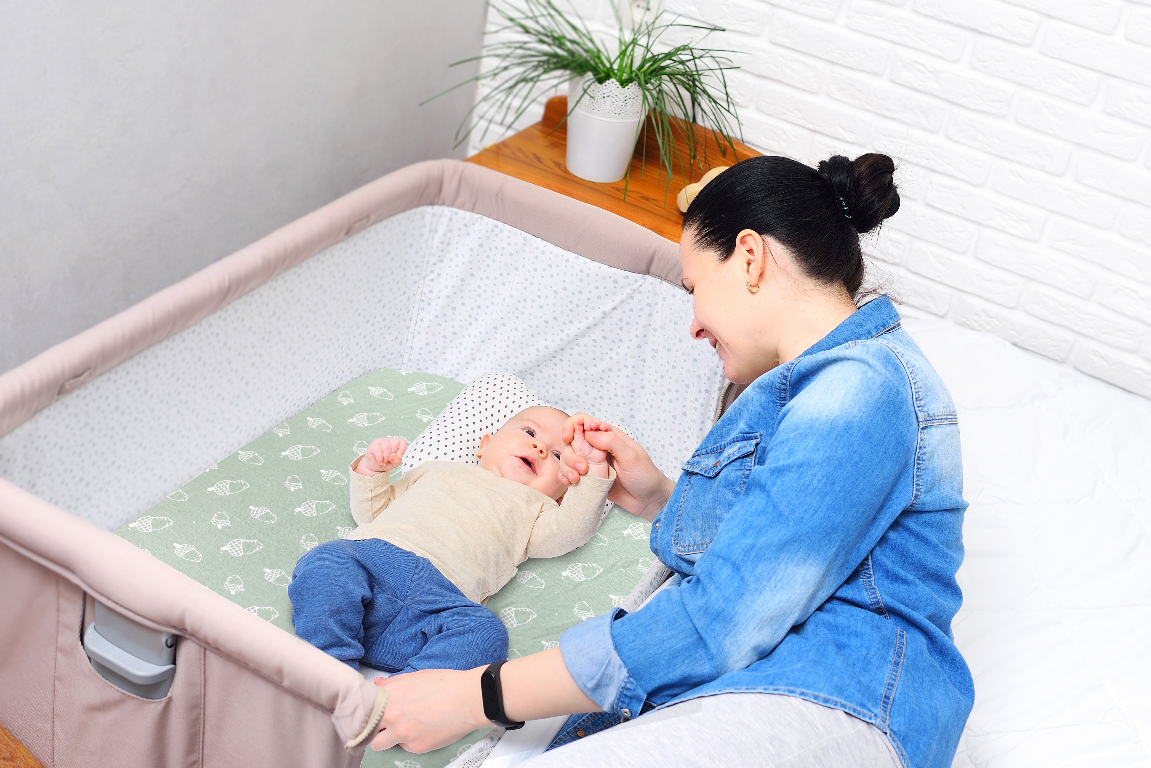 3-Pack Mini Crib Sheets – 100% Cotton, Soft & Breathable Fitted Sheets for Pack and Play & Mini Cribs (38” x 24” x 5”)