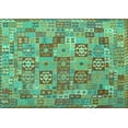 thumbnail image 1 of Ahgly Company Indoor Rectangle Southwestern Turquoise Blue Country Area Rugs, 7' x 10', 1 of 4