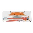 thumbnail image 1 of Fox Computer Mouse Pad, Childish Image of Happy Cartoon Animal in Funny Little Airplane Print, Rectangle Non-Slip Rubber Mousepad Large, 31" x 12" Gaming Size, Multicolor, by Ambesonne, 1 of 2