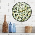 thumbnail image 3 of Yayeee Wall Clock Battery Operated 9.5" Silent Non-Ticking for Living Room, Olive Leaf, 3 of 8