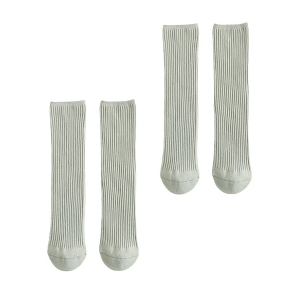 DRAFIDEEP 2Pairs Cotton Socks Mid Calf Length Breathable Soft Durable Grey Universal for Feet Protection and Warmth