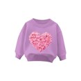 thumbnail image 4 of Diufon Baby Boy Girl Valentine's Day Outfits Cute Long Sleeve Crewneck Pullover Tops and Pants 2 Piece Sets, 4 of 4