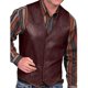 thumbnail image 1 of Chaleco de cuero sintético vaquero de moda de otoño para hombre, 1 of 3