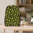 thumbnail image 5 of Susaid Cute Cartoon Dinosaurs Green Silhouette Pattern Print Clear Backpack See Through Transparent Plastic Clear Bookbags for School, College, Stadium,Work, 5 of 7