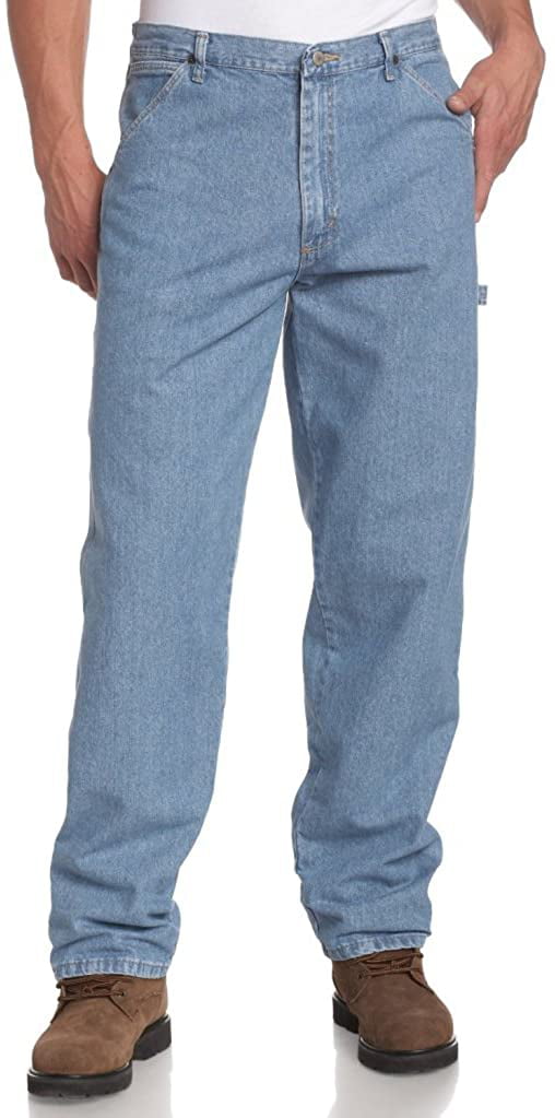 Wrangler Men's Genuine Carpenter-Fit Jean 34W x 30L Stone Bleach ...
