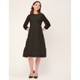 thumbnail image 2 of Moomaya Round Neck Tiered Solid Georgette Dress - Women's Boho Tiered Dress, 2 of 9