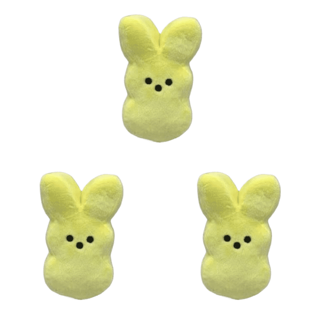 Conejo Simulación 15cm Muñecos Conejito Peluche Suave Regalo Pascua para (amarillo)