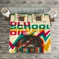 thumbnail image 3 of Ambesonne Colorful Quilted Bedspread Set 3 Pcs, Antique Radio Words, King Size, Turquoise Hot Pink, 3 of 3