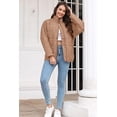 thumbnail image 2 of Women's Causal Lightweight Quilted Jackets Long Sleeve Oversized Warm Winter Zip Up Coat with Pockets, 2 of 6
