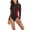 Red, variant on Enjoytime Women Swimsuit Long Sleeve Sexy Flowers Siamese Swim Suit With Zipper Summer Beach Surfing One-Piece Bathing Suit Modest Swimwear