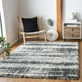 thumbnail image 2 of SAFAVIEH Hudson Shag Jackalyn Abstract Area Rug, Ivory/Dark Grey, 5'3" x 7'6", 2 of 8