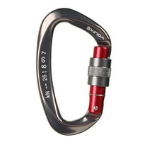 Yucurem 25KN D Shape Safety Lock Carabiner Outdoor Climbing Buckle Mountaineering Essential (B)