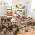 thumbnail image 5 of area rugs 8x10ft Large Fluffy Area Rugs for Bedroom, Soft Carpet Shag Kids Rug with Non-Slip Stickers Rug Pads Living Room Bedroom Tie-Dye Purple, 5 of 10