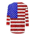 thumbnail image 5 of 3/4 Sleeve American Flag Tops for Women Plus Size Independence Day Patriotic Tunic Shirts Round Neck Casual 4th of July T-Shirts Memorial Day Outfits Lightweight Loose Fit Cute T Shirts Blouse, 5 of 5