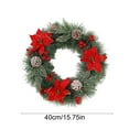 thumbnail image 3 of Christmas Wreath For Front Door, Real Touch Pine Wreath With Red Berries/Pine Cone Prelit Christmas Wreaths For Front Door Outdoor Christmas Decorations Winter Wreath For Windows Indoor Holiday, 3 of 6
