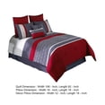 thumbnail image 5 of Benjara 8 Piece King Comforter Set with Printed Trellis Pattern- Red, 5 of 7