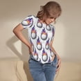 thumbnail image 3 of Fotbe Golf balls Body de Mujer con Cuello Redondo y Mangas Cortas, Sin Mangas Ajustado, Suave, Cómodo y Básico-Small, 3 of 7