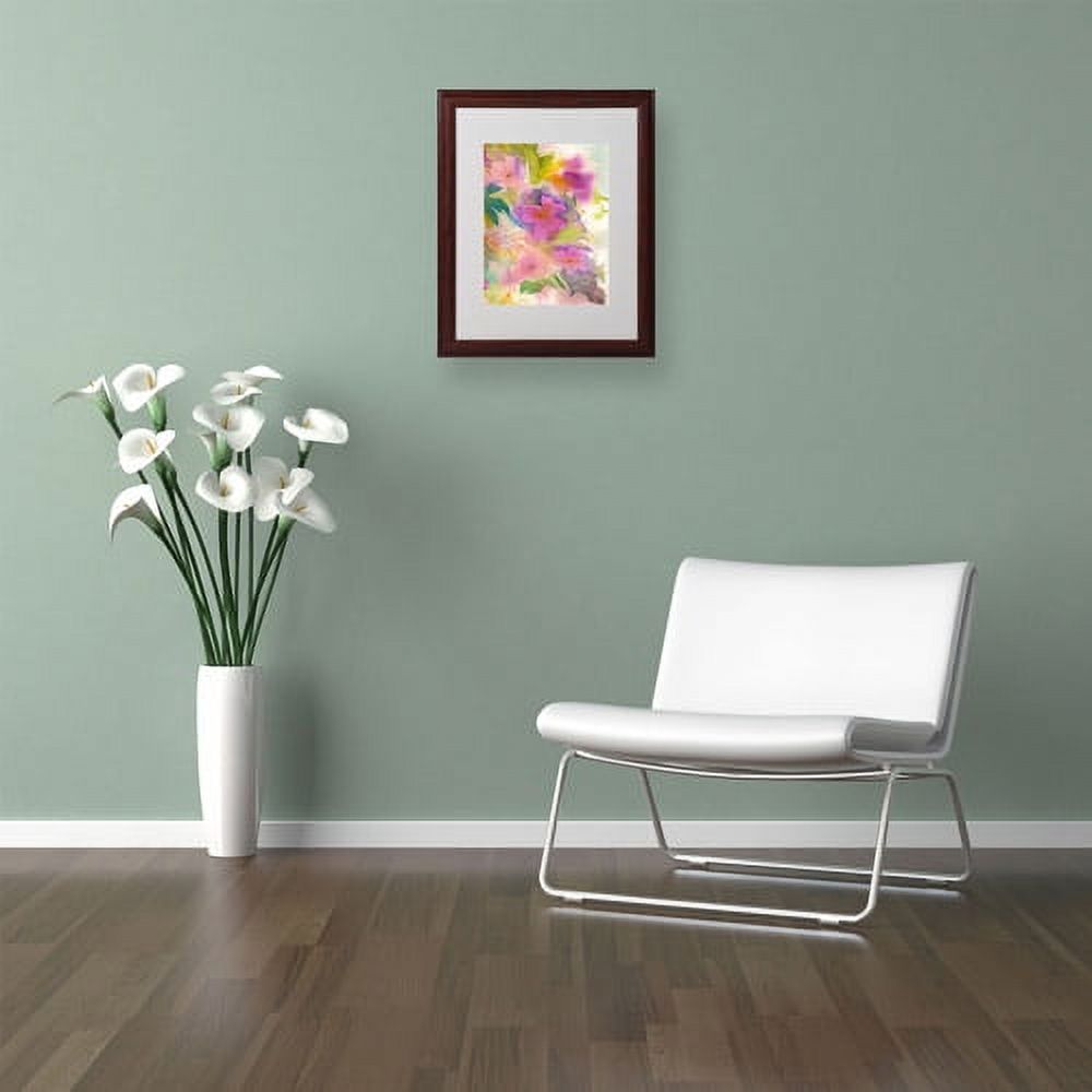 Trademark Fine Art "Cascade" Canvas Art by Sheila Golden, Wood Frame