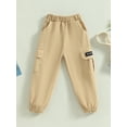 thumbnail image 2 of Bagilaanoe Toddler Boys Girls Cargo Pants 3-10T Kids Casual Elastic Waist Joggers Sweatpants, 2 of 9