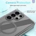 thumbnail image 6 of ELEHOLD Magnetic for Samsung Galaxy S24 Ultra Case,Transparent Clear Back Compatible with Mag Safe Shockproof Bumper Anti-Scratch Slim Cover for Samsung Galaxy S24 Ultra,Grey, 6 of 7