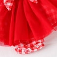 thumbnail image 5 of CAICJ98 Baby Girl Summer Clothes Romper Dress Short Sleeve Plaid Jumpsuit Tulle Skirt Skirt Hem Bodysuit Cute Infant Newborn Outfit (Red,1-3 Months), 5 of 7