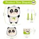thumbnail image 2 of Promoción de invierno, juego de vajilla para niños, juego de cena, plato para bebé, cuenco, tenedor de fibra de bambú (panda), 2 of 4