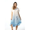 thumbnail image 2 of Riviera Sun Womens Cold Shoulder Ombre Tie-Dye Sundress  Lightweight Casual Beach Dress & Swimsuit Cover-Up (Sky Blue / White, Large), 2 of 4