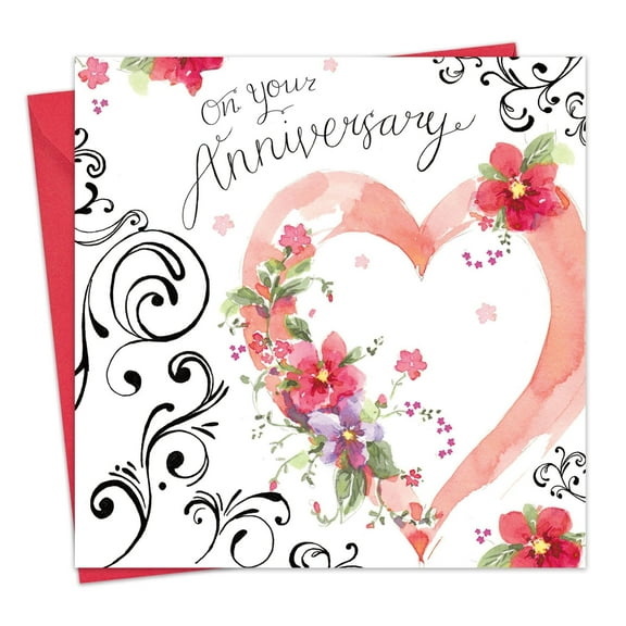 Twizler Happy Anniversary Card - For Her - For Him - Anniversary Greeting Card - Wife Husband Couple