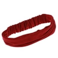 thumbnail image 4 of Diadema ancha boho, diadema atlética de yoga para mujer, banda elástica ligera y deslizante para cabeza borgoña Macarena Mujeres con banda para la cabeza, 4 of 8