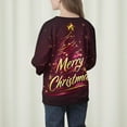 thumbnail image 3 of DxhmoneyHX Kids Clothes Fall Winter Fashion Christmas Sweatshirts Going Out Tops Xmas Tree Long Sleeve Graphic Tees Festival Outfits Size 5 Years, 3 of 6