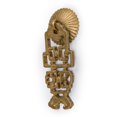thumbnail image 4 of Hardware Philosophy Ancient Throne Brass Hardware Pulls 3.5-Inch - Set of 2 - Architectural, Interior Design, Furniture Cabinet Customization Hardware, 4 of 4