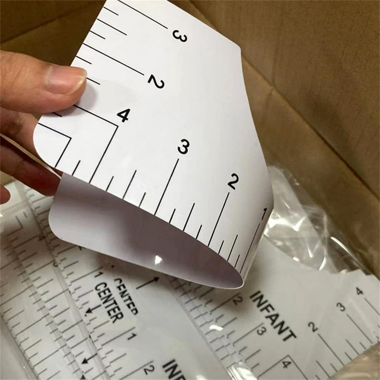 Crewneck T Shirt Alignment Ruler PVC Sewing Collar Measuring Clothes Tool Ruler Set Crewneck T Shirt Centering Ruler Smart Tape Measure Compatible