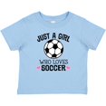 thumbnail image 3 of Inktastic Just a Girl Who Loves Soccer Girls Baby T-Shirt, 3 of 5