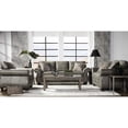 thumbnail image 2 of Faux Leather 3 In Gray With Fascinating Nailhead Trim Upholstered Striking For 3 Seats, 2 of 3
