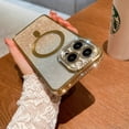 thumbnail image 1 of Magsafe-funda de carga inalámbrica magnética de lujo para iPhone, 14, 13, 11, 12 Plus Pro Max, Diamante brillante, cubierta transparente a prueba de golpes Fivean unisex, 1 of 2