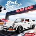 thumbnail image 3 of Retro Car Model Building Blocks Set 2in1 Race Car Classic Toy for Teens Adults Gift Christmas Educational Creative, 3 of 7