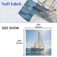 thumbnail image 3 of Iauyy Satin Napkins Set of 1- Sailboat at Sea DIY Printing Decoration Cloth Napkin- Easy Care for Home/Party, 3 of 8