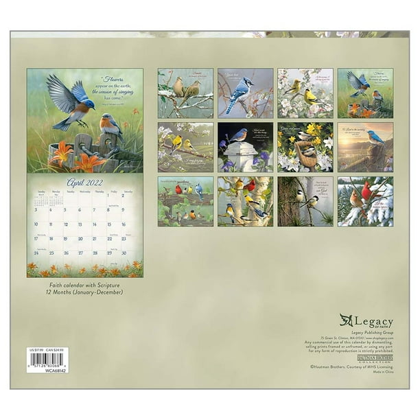 songbirds-of-faith-hautman-2022-wall-calendar-walmart