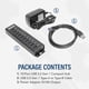 thumbnail image 2 of Hub de Datos USB 3.2 Gen 1 USBGear Negro con 10 Puertos de Supervelocidad y Montable, 2 of 6