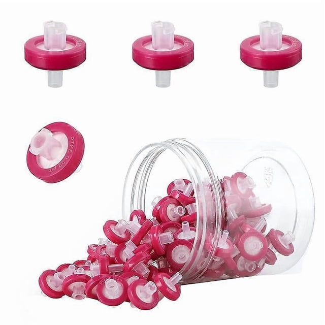 100 Pcs Syringe Filters Hydrophobic 0.22Um Membrane 13Mm Pore Filtration Non-Sterile Syringe Lab Fi